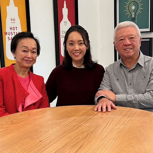 Peggy, Andrea and Andrew Cherng